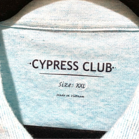 🔴 SHIRT Cypress Club Polo Shirt Short Sleeve Embroidery White Blue XXL - Picture 6 of 9